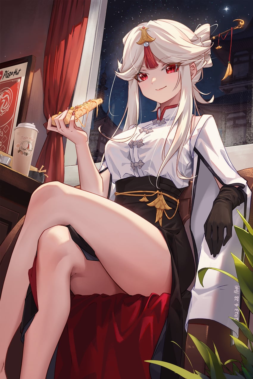 ningguang (genshin impact and 1 more) drawn by geduan