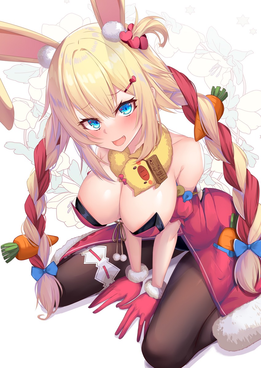 usada pekora, akai haato, and haaton (hololive) drawn by yoshiheihe
