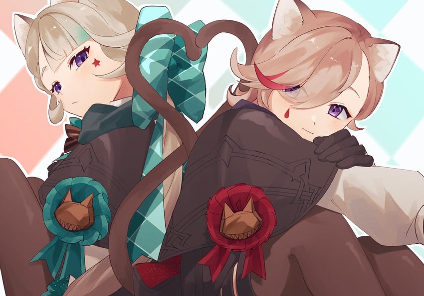lynette and lyney (genshin impact) drawn by nekorin_chu