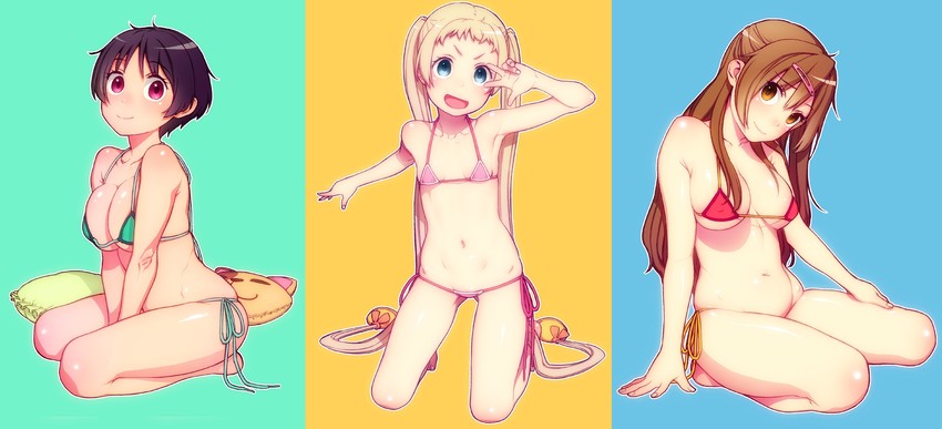 nibutani shinka, dekomori sanae, and tsuyuri kumin (chuunibyou demo koi ga shitai!) drawn by hijiri_rei