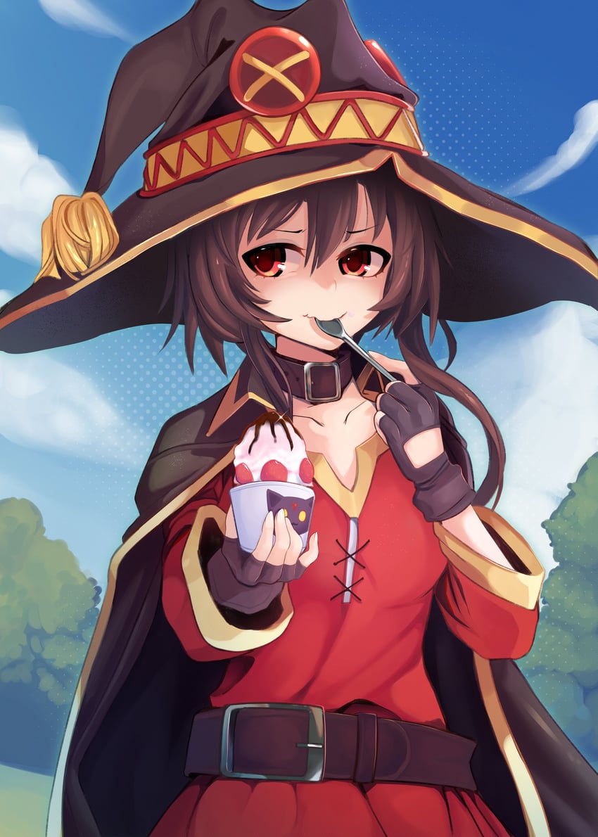 megumin (kono subarashii sekai ni shukufuku wo!) drawn by lerimar and yoomix