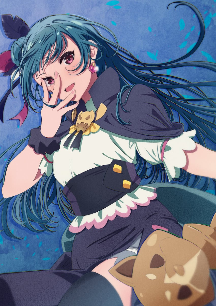 tsushima yoshiko and yohane (love live! and 2 more) drawn by frontrivers_kae