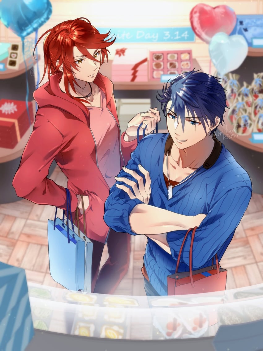 van arkride and aaron wei (eiyuu densetsu and 2 more) drawn by mikamikiseki