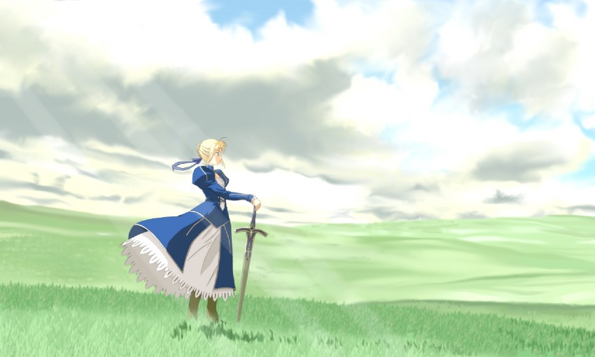 artoria pendragon and saber (fate and 1 more) drawn by yuuki1103