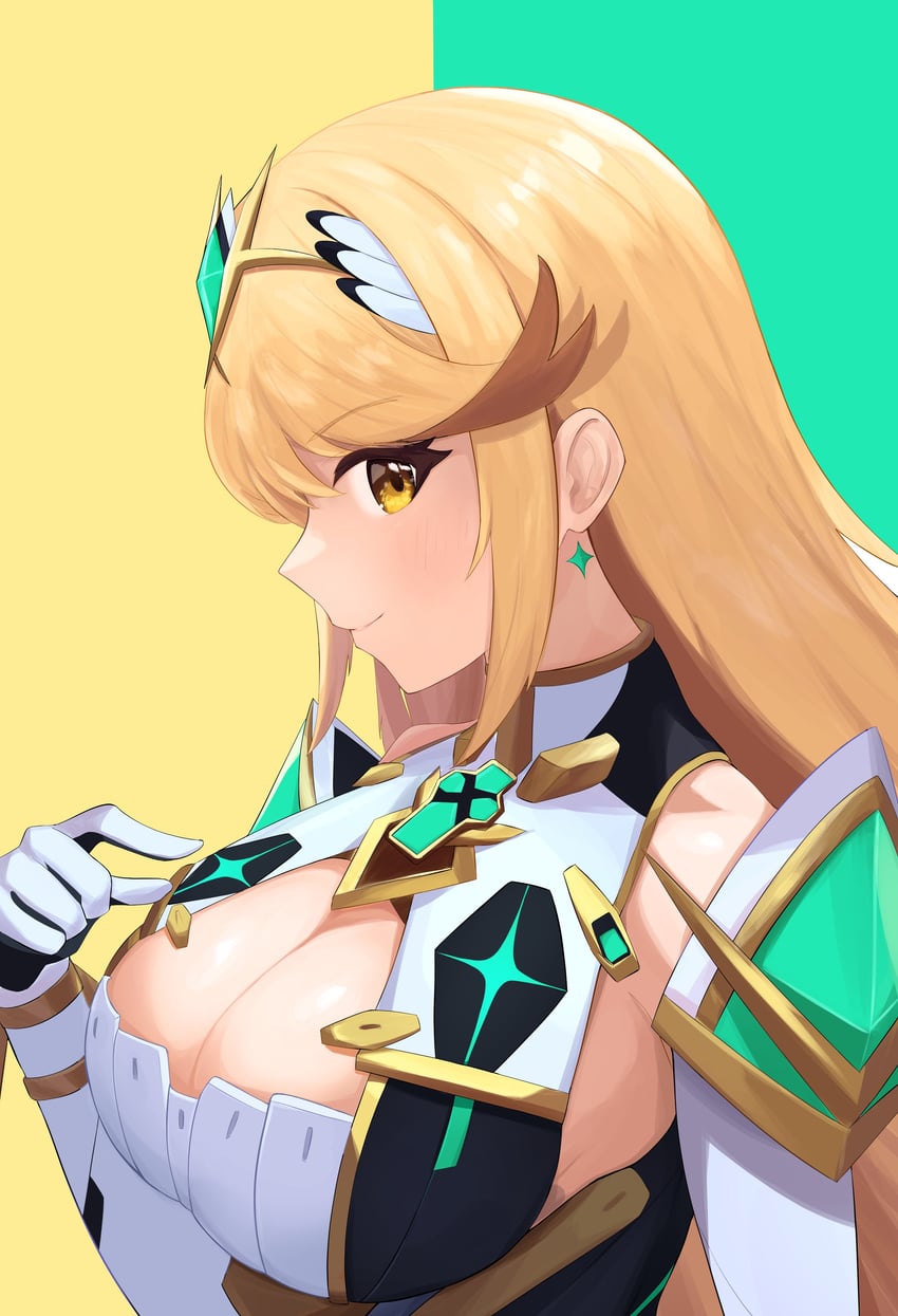mythra (xenoblade chronicles and 1 more) drawn by plum_ssbu