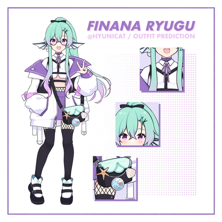 finana ryugu (nijisanji and 1 more) drawn by hyuni_(hyunicat)