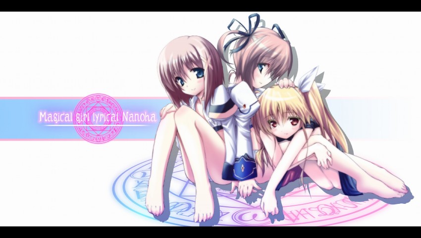 fate testarossa, takamachi nanoha, and yagami hayate (lyrical nanoha and 1 more) drawn by usume_shirou