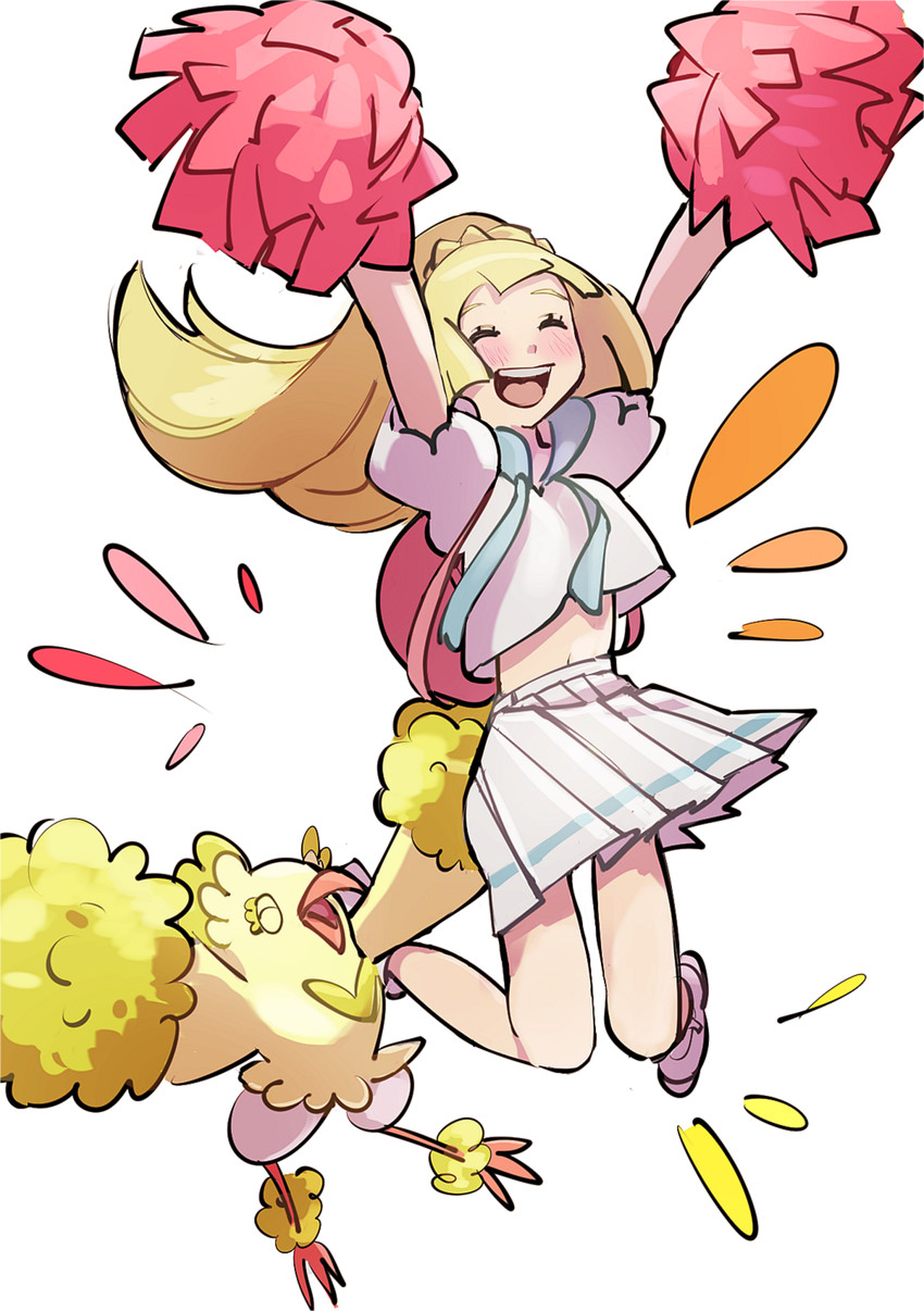 lillie and oricorio (pokemon and 1 more) drawn by omiya599