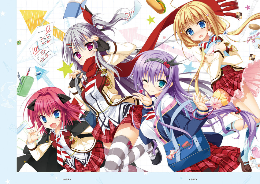 shiranui inori, kotobuki hikari, soramori wakaba, and kuon ayano (hanasaki work spring) drawn by matsumiya_kiseri, moribe_(rabumanyo), and toranosuke
