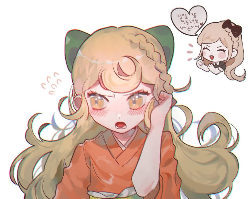 sonia nevermind and saionji hiyoko (danganronpa and 1 more) drawn by g0m_0