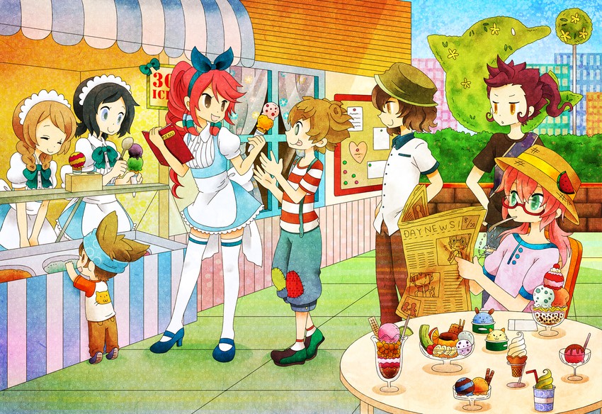 kirino ranmaru, shindou takuto, matsukaze tenma, endou mamoru, tsurugi kyousuke, and 5 more (inazuma eleven and 1 more) drawn by uppi