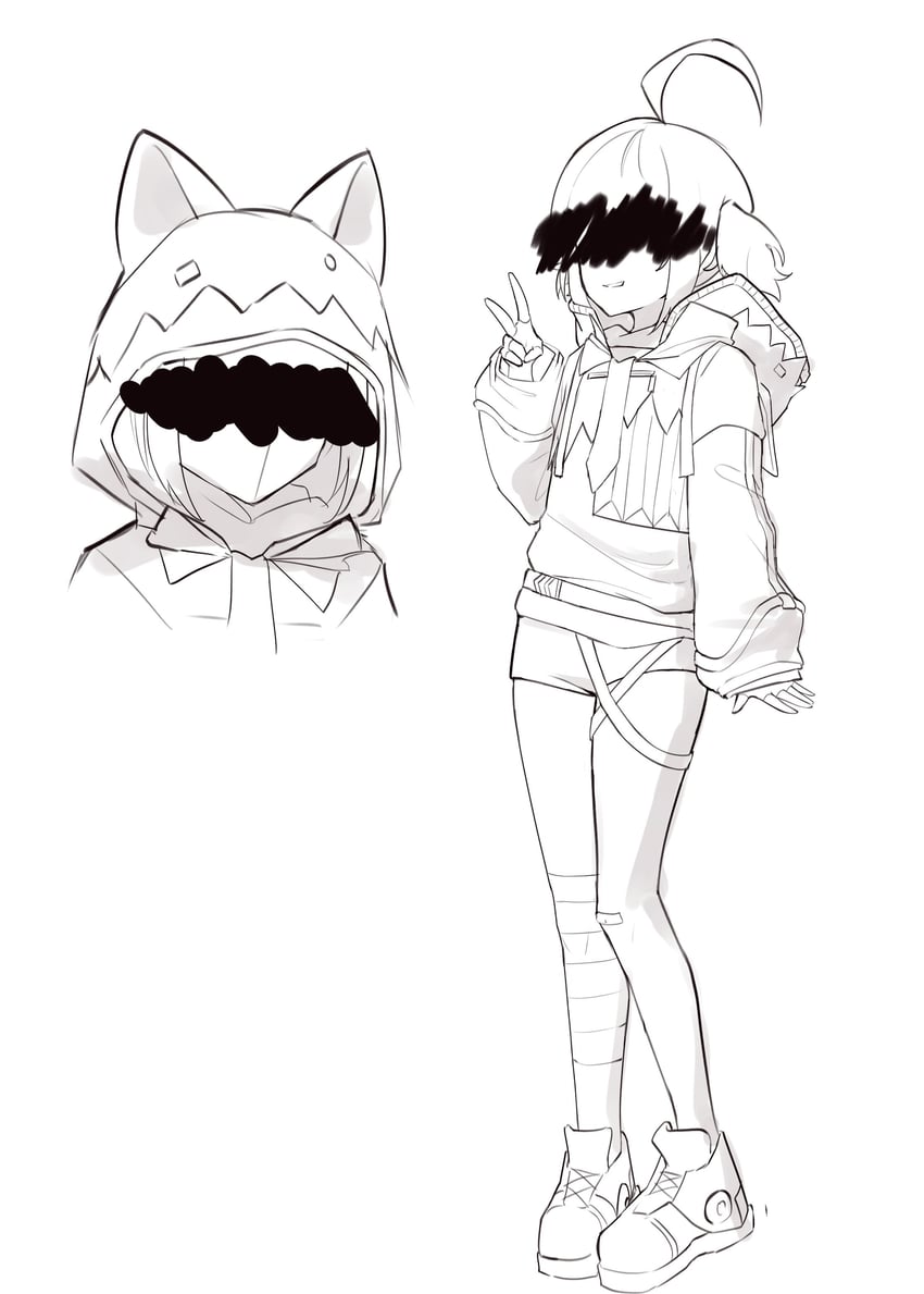 gigi murin (hololive and 1 more) drawn by namiorii