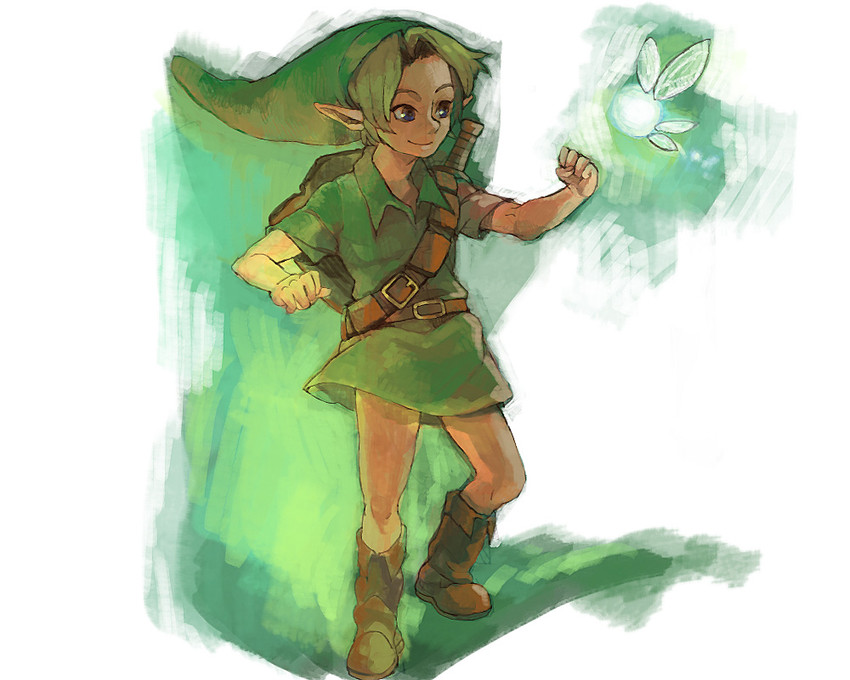 link and navi (the legend of zelda and 1 more) drawn by yo_mo
