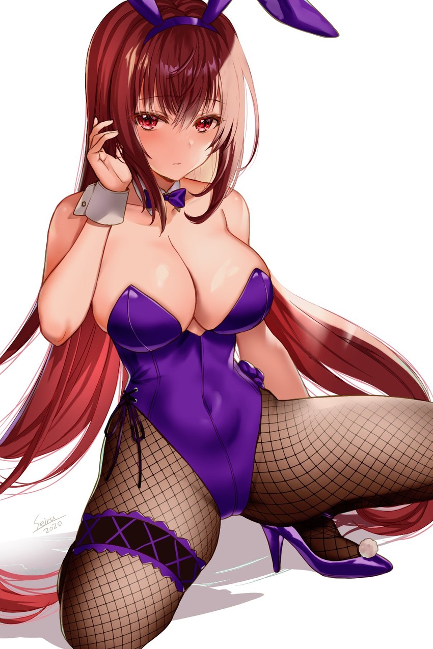scathach (fate and 1 more) drawn by seiru_(prairie)