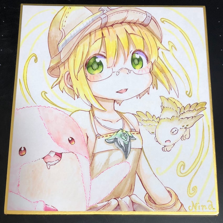 riko, meinya, and maaa (made in abyss) drawn by nina_(maurururoa)