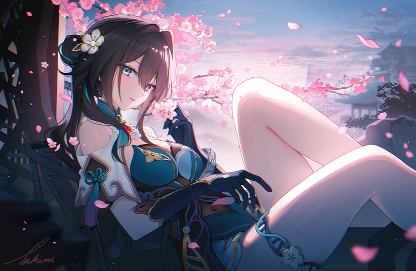 ruan mei (honkai and 1 more) drawn by takimii
