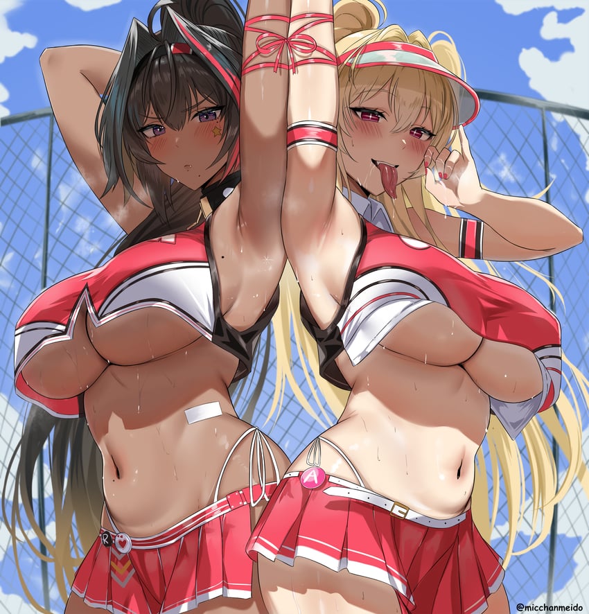 bay and clay (goddess of victory: nikke) drawn by micchan_(micchanmeido)