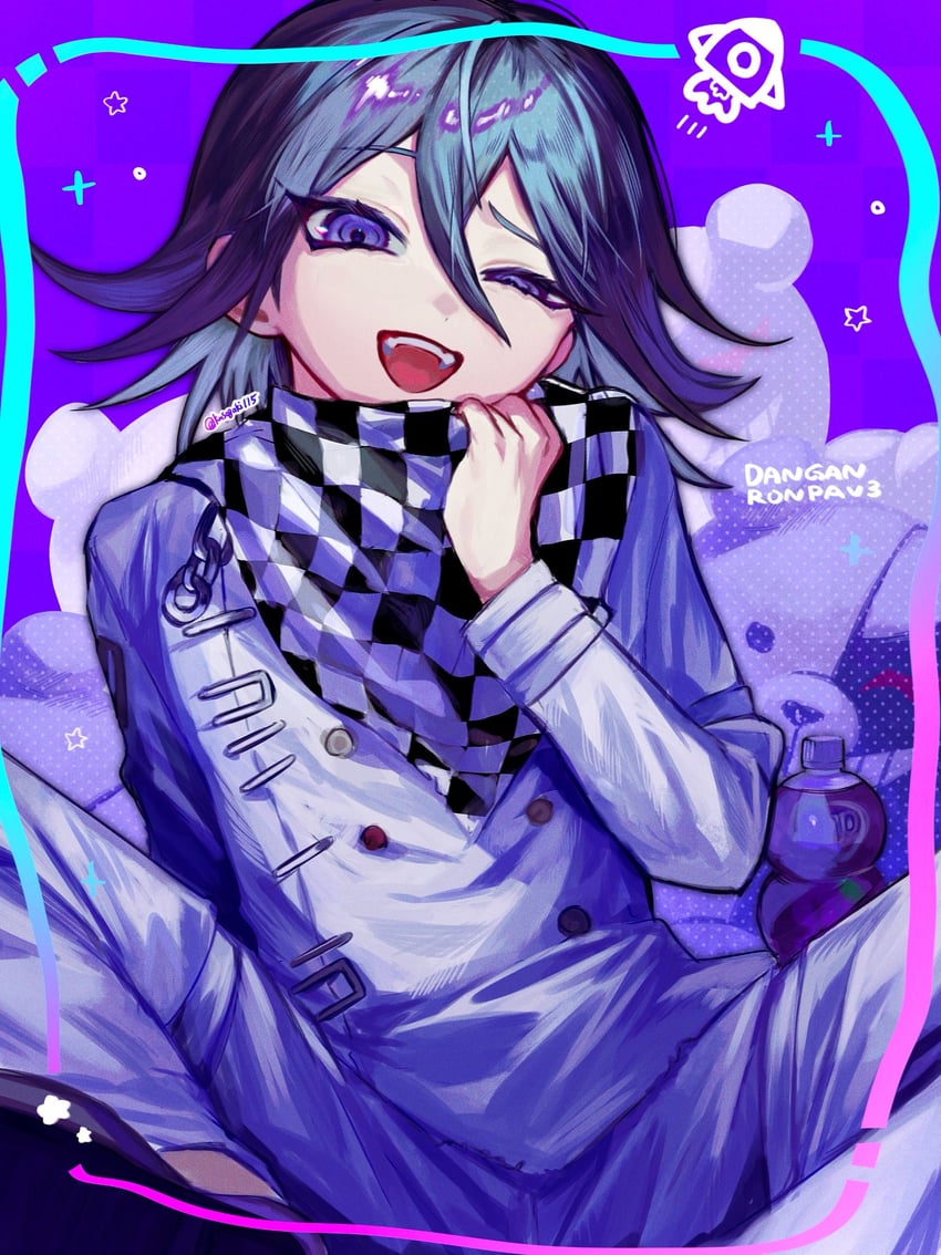 oma kokichi and monokuma (danganronpa and 1 more) drawn by kusogaki115