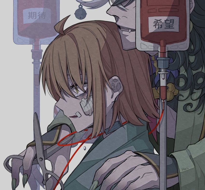 fujimaru ritsuka and ashiya douman (fate and 1 more) drawn by am1582