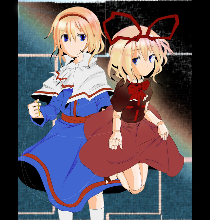 alice margatroid and medicine melancholy (touhou) drawn by bizen_kurage