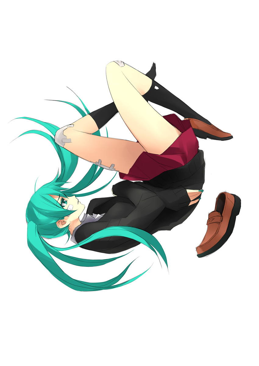 hatsune miku (vocaloid and 1 more) drawn by kriss_sison