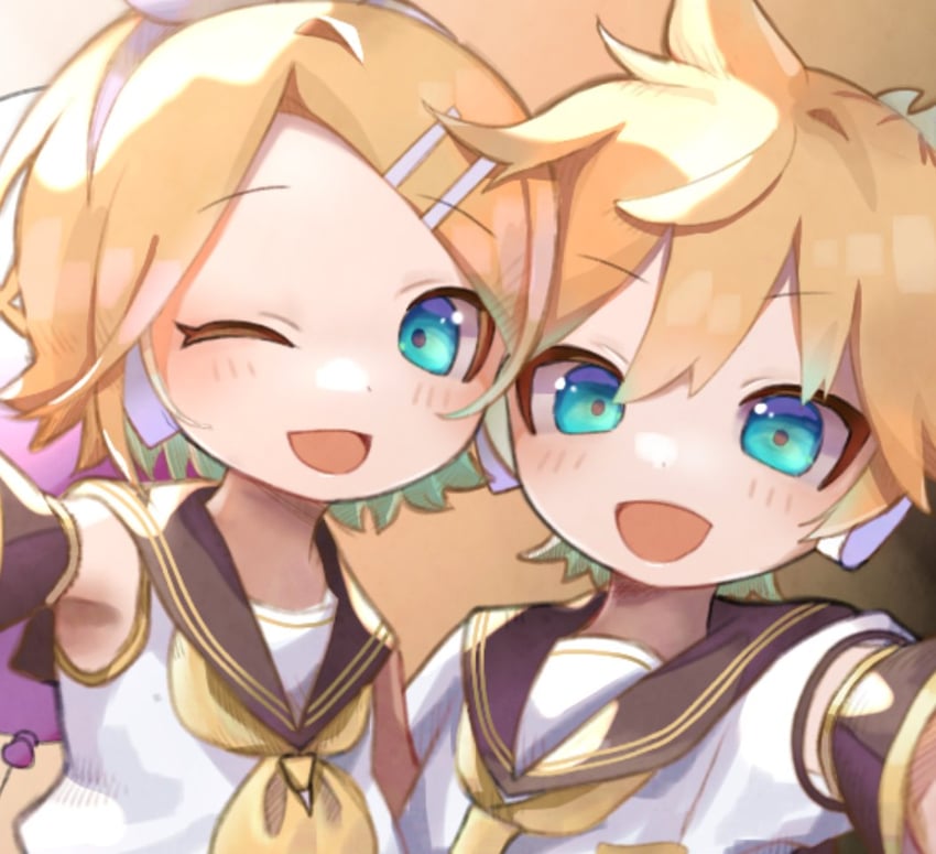kagamine rin and kagamine len (vocaloid) drawn by urin_(coconuts3252)