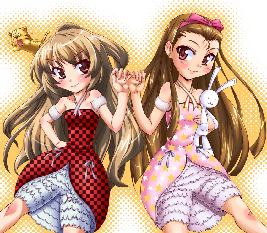 minase iori, aisaka taiga, palmtop tiger, and kugimiya rie (idolmaster and 3 more) drawn by nikyu
