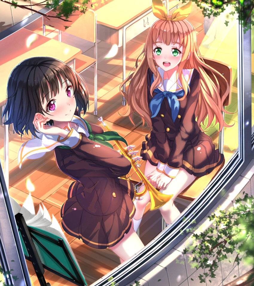 yoshikawa yuuko and nakaseko kaori (hibike! euphonium) drawn by swordsouls