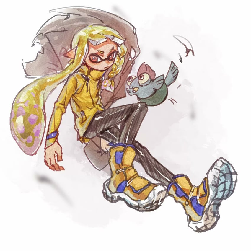 inkling player character, inkling girl, smallfry, and agent 3 (splatoon and 1 more) drawn by gucandiyi52092