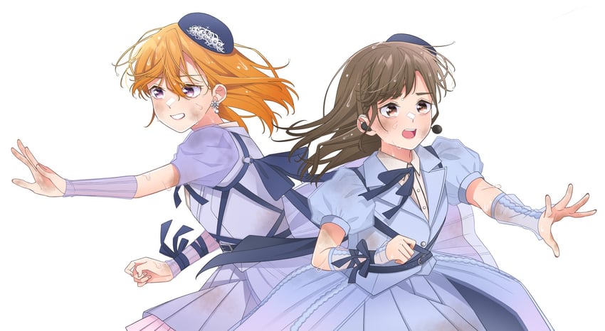 shibuya kanon and date sayuri (love live! and 1 more) drawn by wabe417