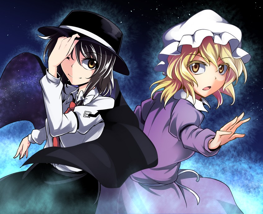 usami renko and maribel hearn (touhou) drawn by ashiroku_(miracle_hinacle)