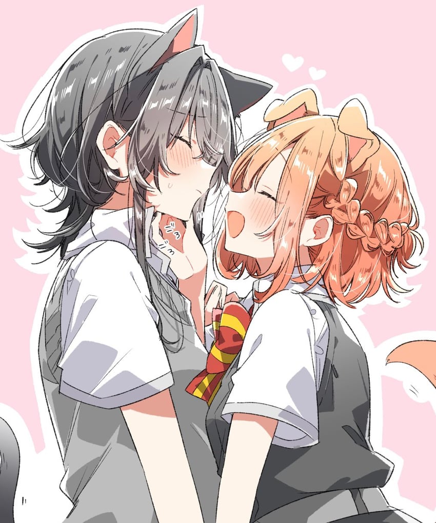 kino himari and asanagi yori (sasayaku you ni koi wo utau) drawn by takeshima_eku