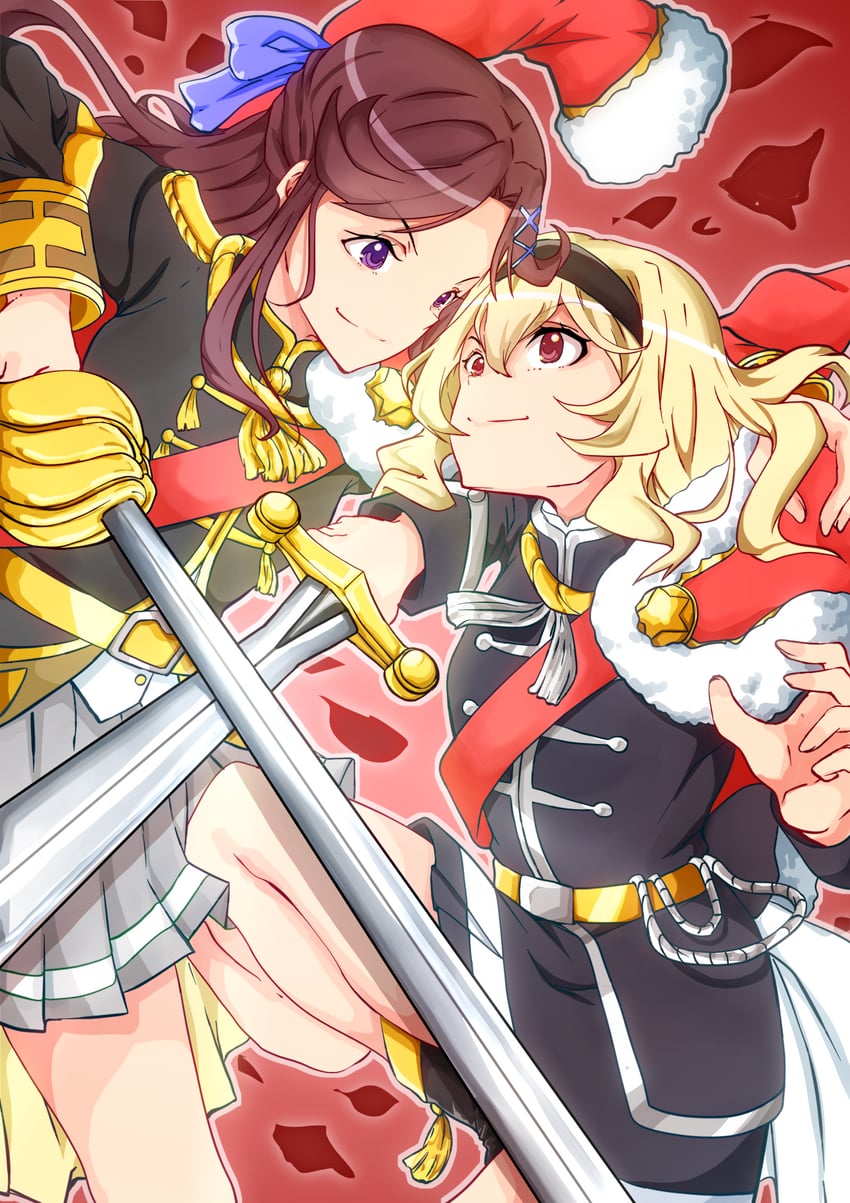 saijou claudine and tendou maya (shoujo kageki revue starlight) drawn by mono9ron