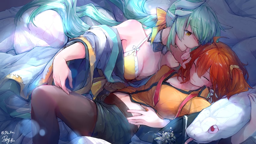 fujimaru ritsuka and kiyohime (fate and 1 more) drawn by pin.s
