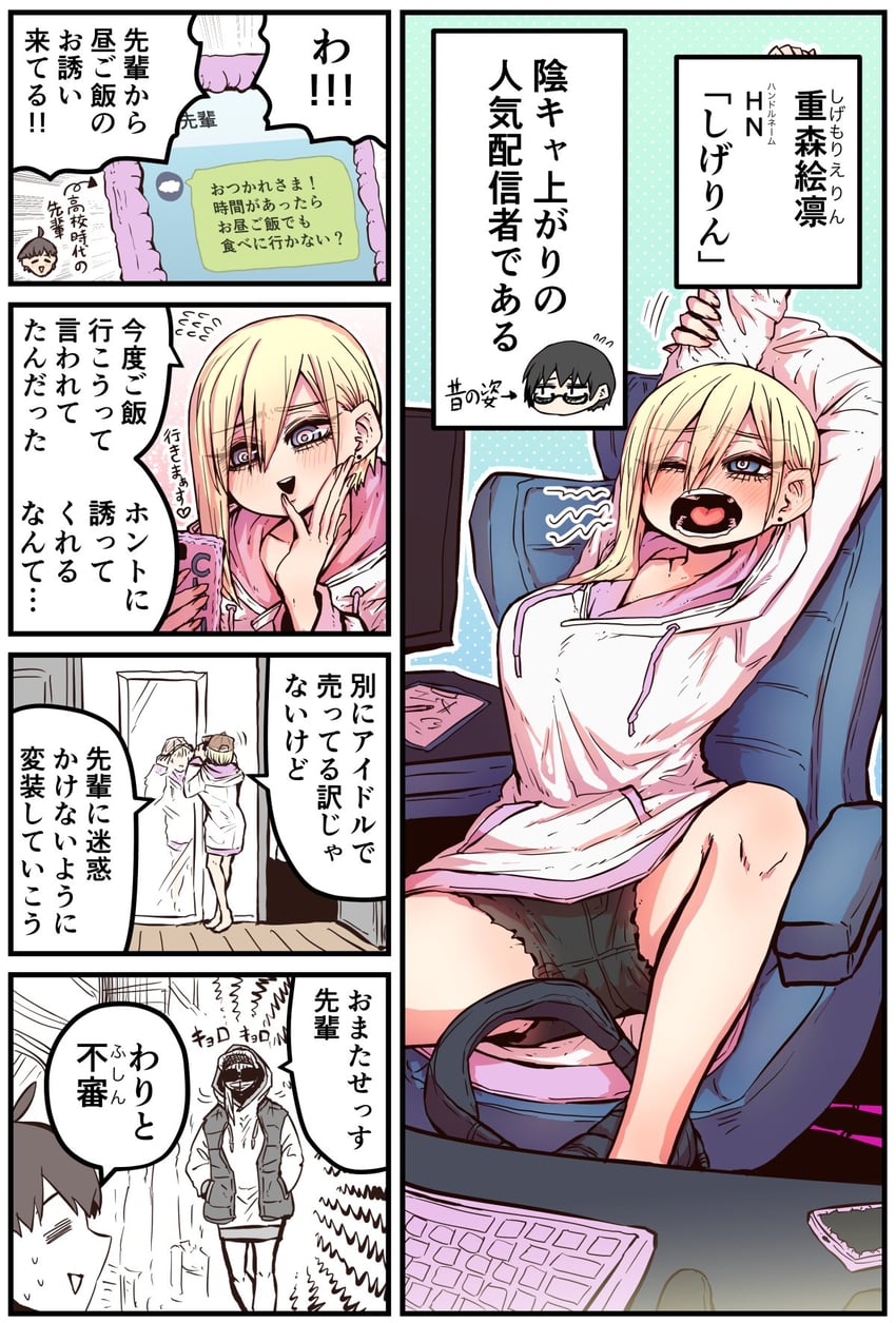 shigemori erin (kouhai wa inkya agari no infuruensaa) drawn by zyugoya