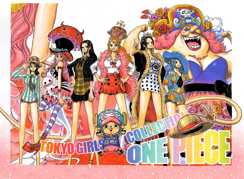 nami, monkey d. luffy, nico robin, tony tony chopper, boa hancock, and 6 more (one piece and 1 more) drawn by oda_eiichirou