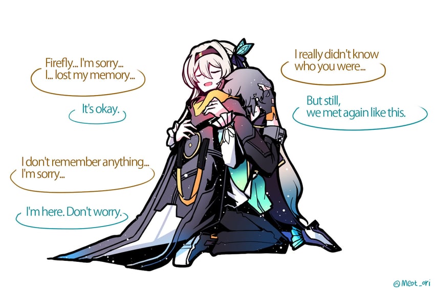 trailblazer, firefly, and caelus (honkai and 1 more) drawn by electronduck