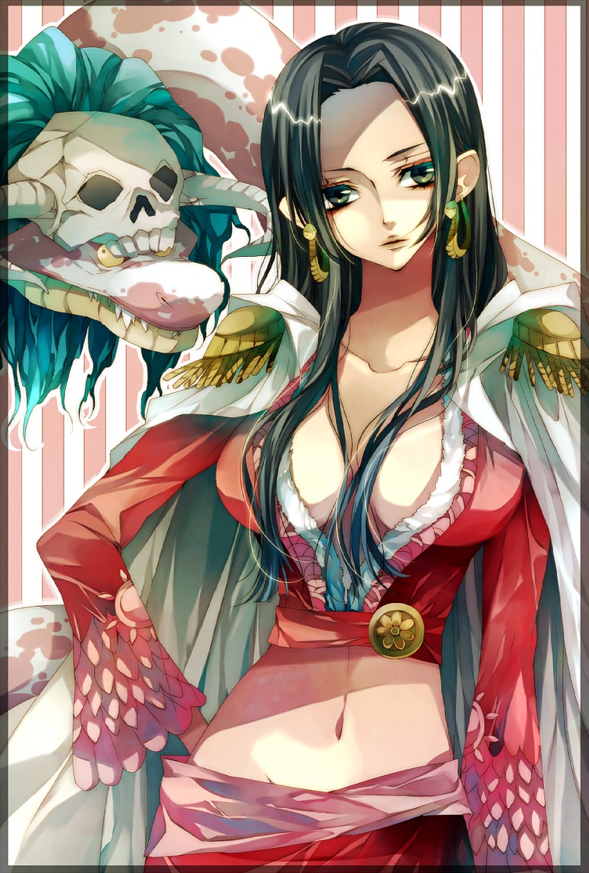 boa hancock and salome (one piece) drawn by tsukioka_tsukiho