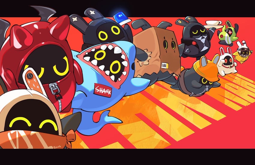eous, amillion, sharkboo, securityboo, safety, and 5 more (zenless zone zero) drawn by bea_lenoir