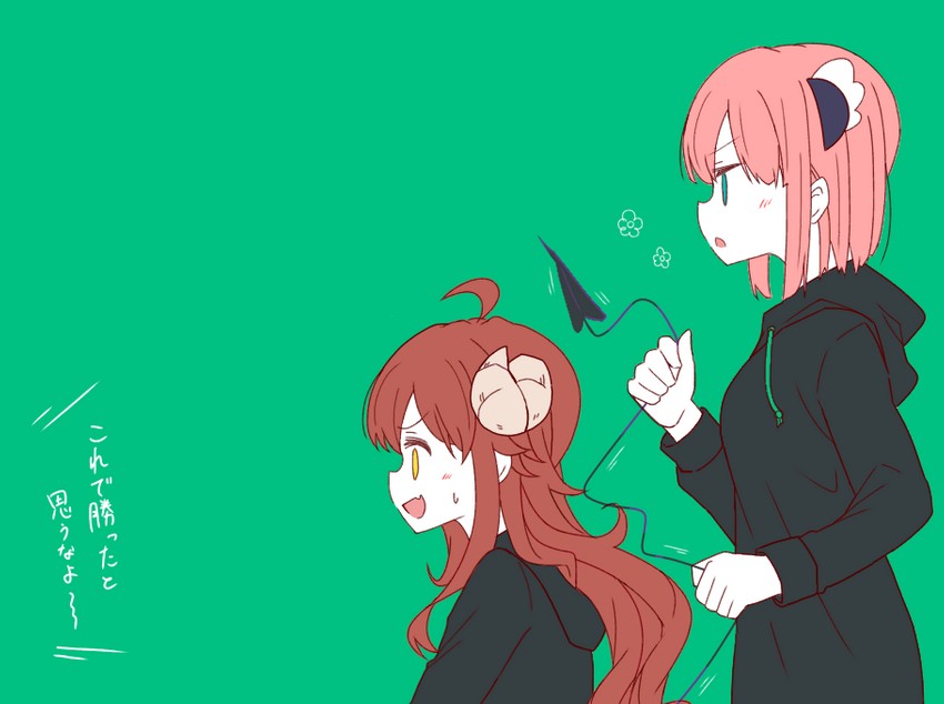 yoshida yuuko and chiyoda momo (machikado mazoku) drawn by aaru_(youmorigu)