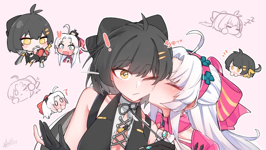 rover, female rover, and carlotta (wuthering waves) drawn by starblame
