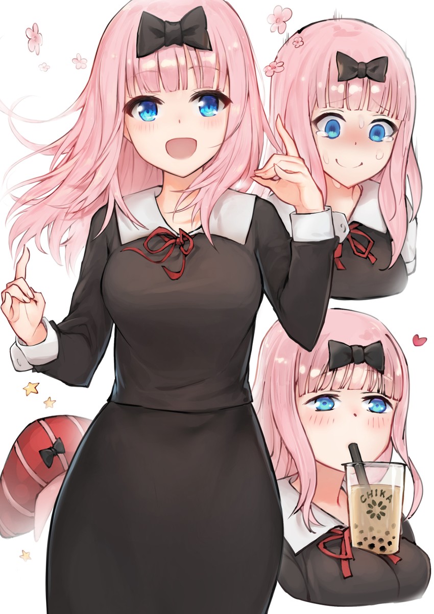 fujiwara chika (kaguya-sama wa kokurasetai ~tensai-tachi no renai zunousen~) drawn by chaun