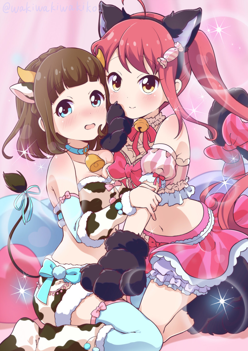 hasumi urara and asahina kokomi (battle girl high school) drawn by neki_(wakiko)
