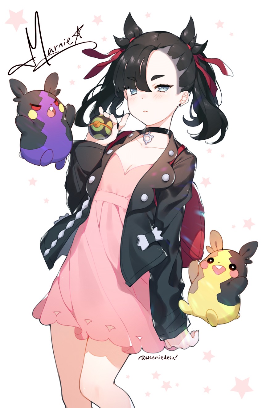 marnie and morpeko (pokemon and 1 more) drawn by madi_(weeniedesu)