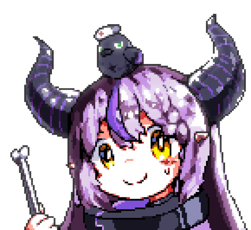 la+ darknesss and crow (hololive) drawn by downvote_(downvote_me)