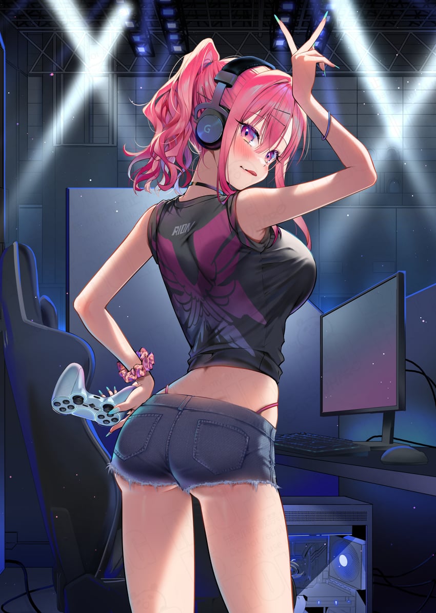 suzuki rion (gal gamer ni homeraretai) drawn by geshumaro