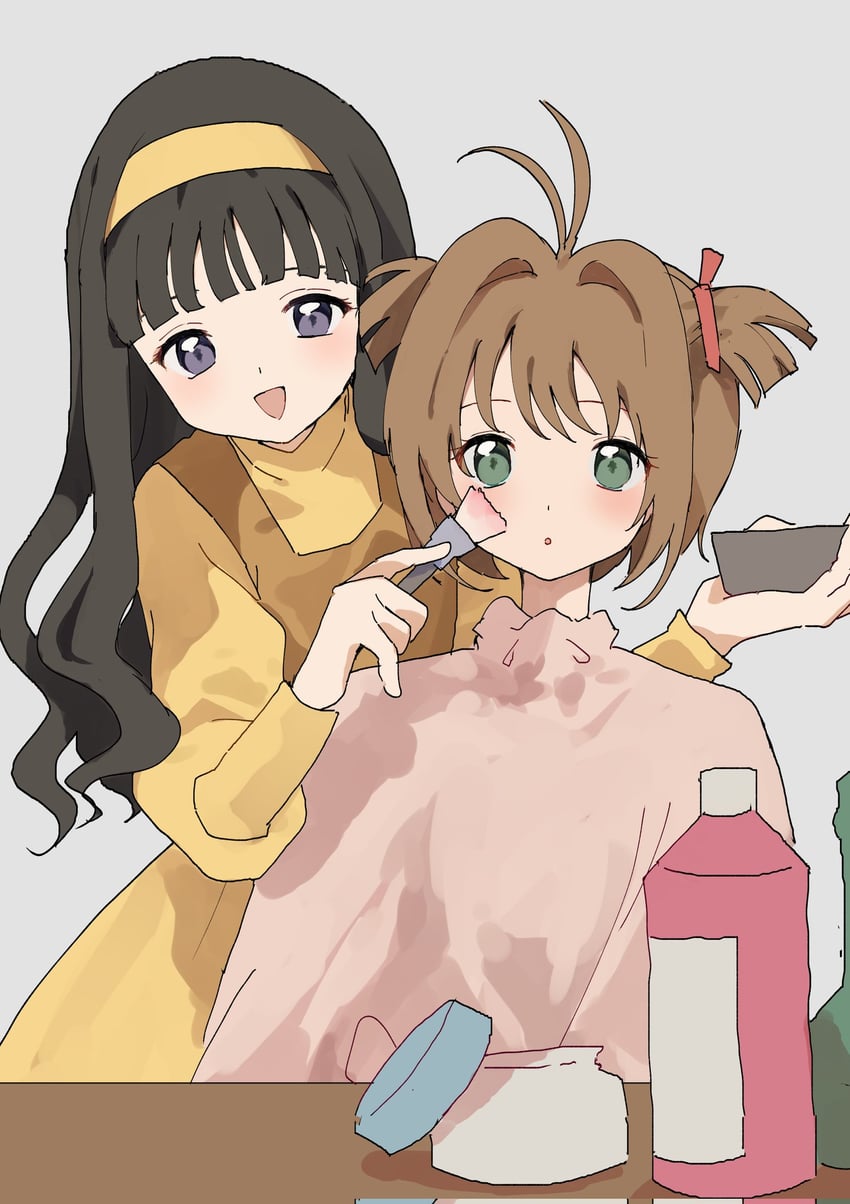kinomoto sakura and daidouji tomoyo (cardcaptor sakura) drawn by kozomezuki