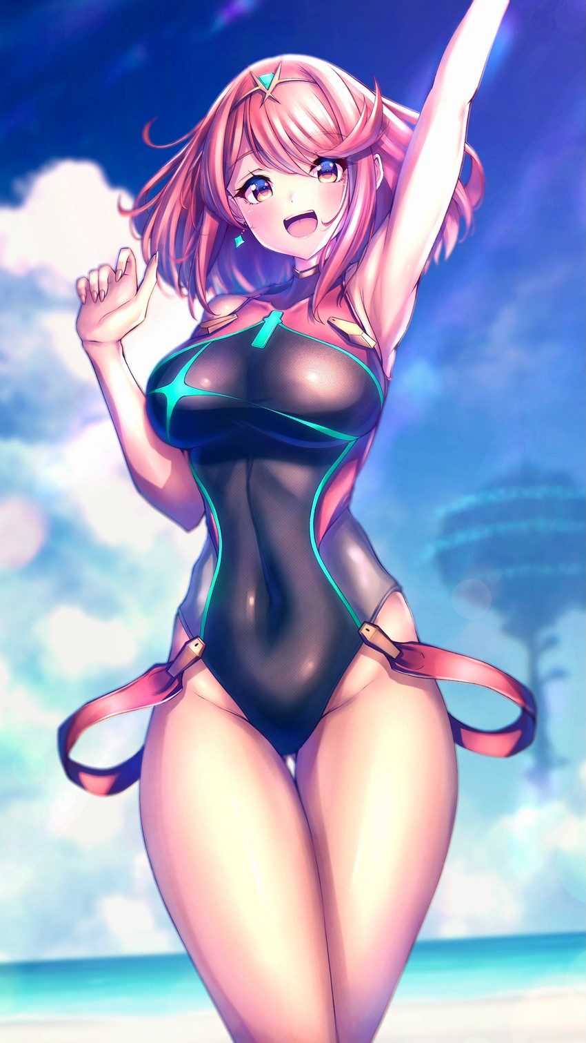pyra (xenoblade chronicles and 1 more) drawn by hakusai_(hksicabb)