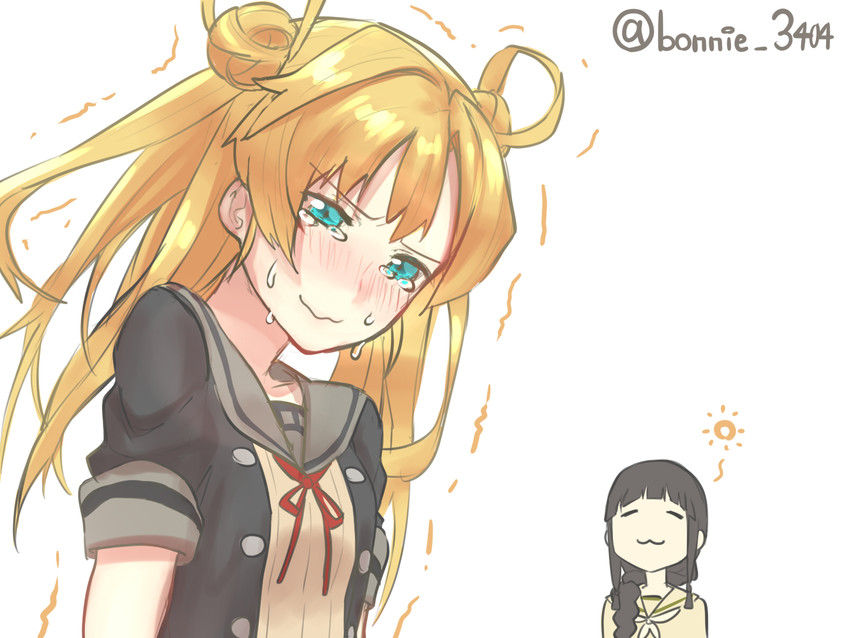 kitakami, abukuma, kitakami kai ni, and abukuma kai ni (kantai collection) drawn by baffu