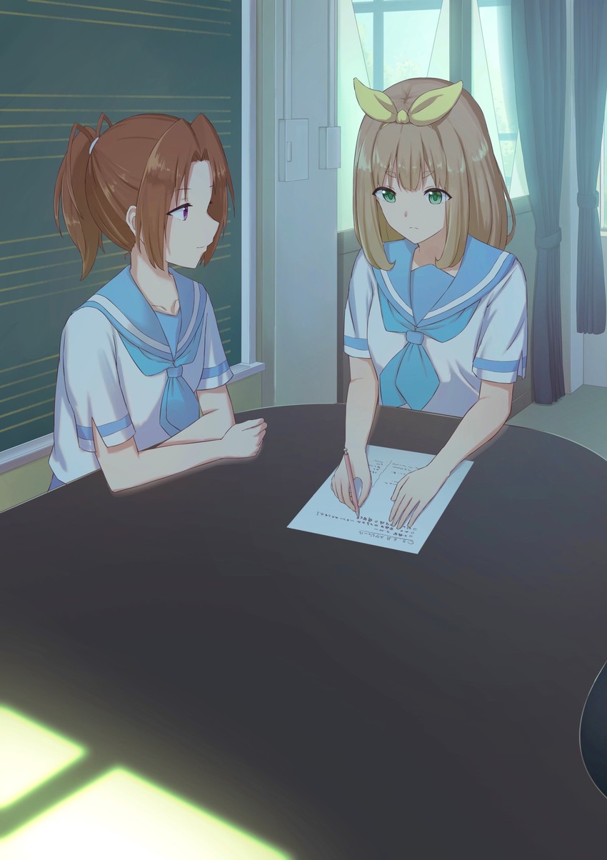nakagawa natsuki and yoshikawa yuuko (hibike! euphonium and 1 more) drawn by matarasu_(aaaaaaaaj)